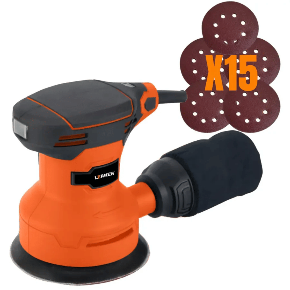 Lijadora Roto Orbital LERNEN 350 W - Con Lijas De Repuesto