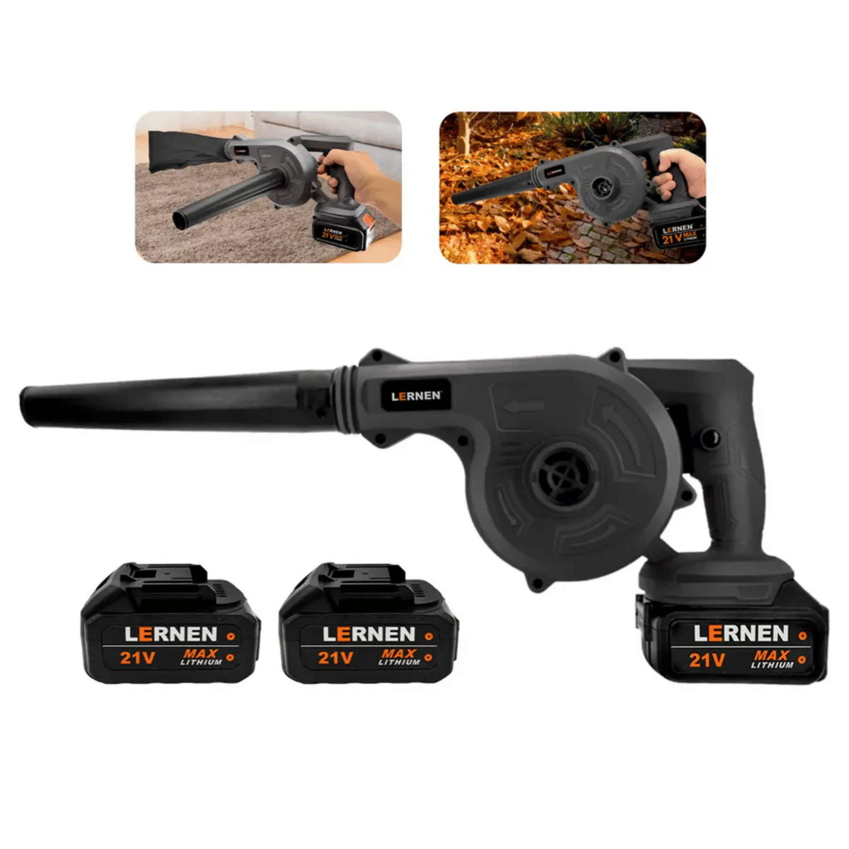 Sopladora Aspiradora LERNEN Inalámbrica Con 2 Baterías